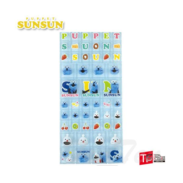 パペットスンスン タイルシール ブルー【 即納品 】(即納品のみ同梱可。)パペットスンスン タイルシール- ブルー -大人気youtubeキャラクター「パペットスンスン」より、「タイルシール」が登場！[商品仕様]・サイズ：約H125×W60...