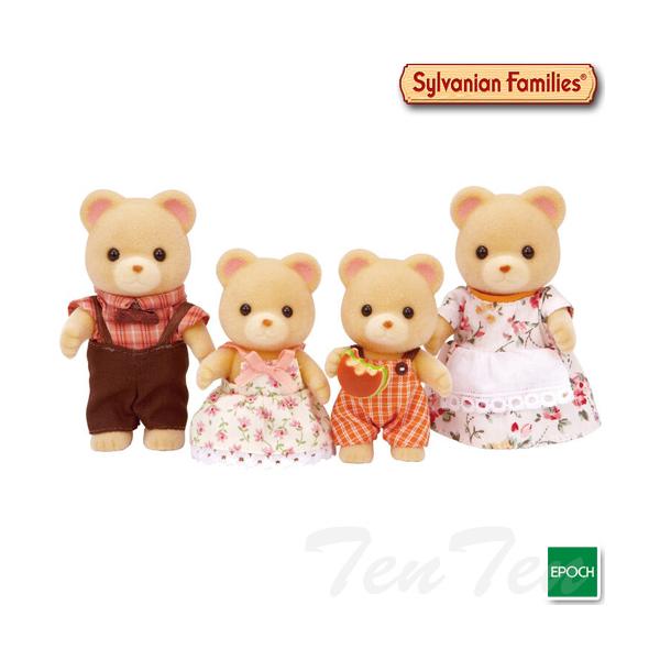 【 即納品 】(即納品のみ同梱可。)シルバニアファミリークマファミリークマのお父さん、お母さん、男の子、女の子のセットです。お父さんは、シルバニア村の村長さんなのよ♪クマの男の子がもっている大きなハンバーガーは、実はチワワの男の子と女の子か...