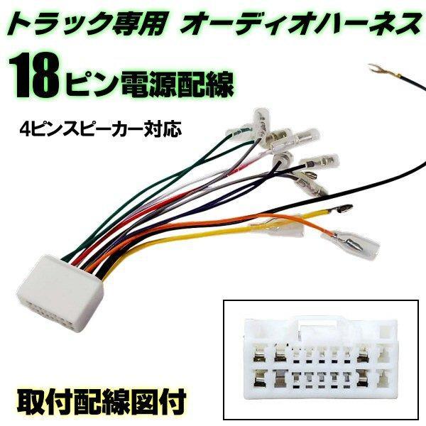 24Vオーディオ、ナビ取り付けキット日野、ISUZU、ふそう、UD、18ピン