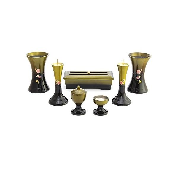 創価学会 仏具 セット 彩 彩 天秤堂 4 5寸 花瓶の高さ13 5cm 7具足 花立 7具足 花立 火立 茶湯器 角香炉 Ten Umr15w0hd 天秤堂 ヤフー店