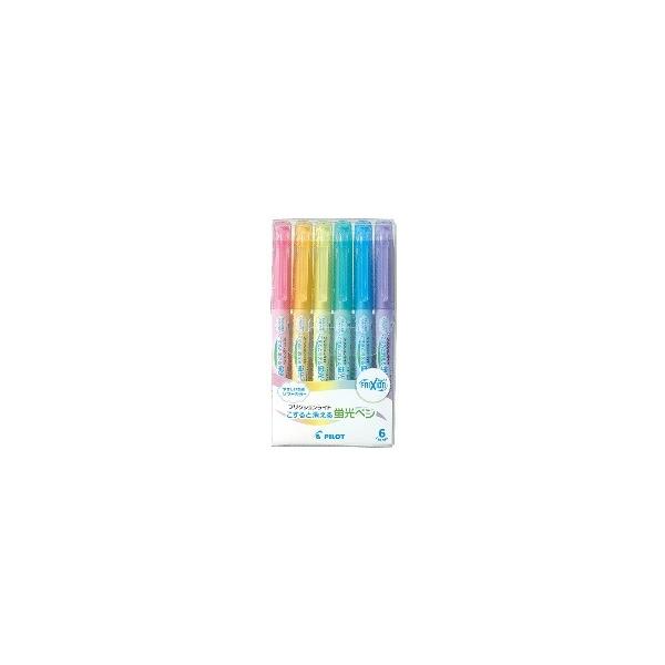 PILOT（パイロット）　SFL-60SL-6CS　蛍光ペン　フリクションライト　ソフトカラー　6色セット