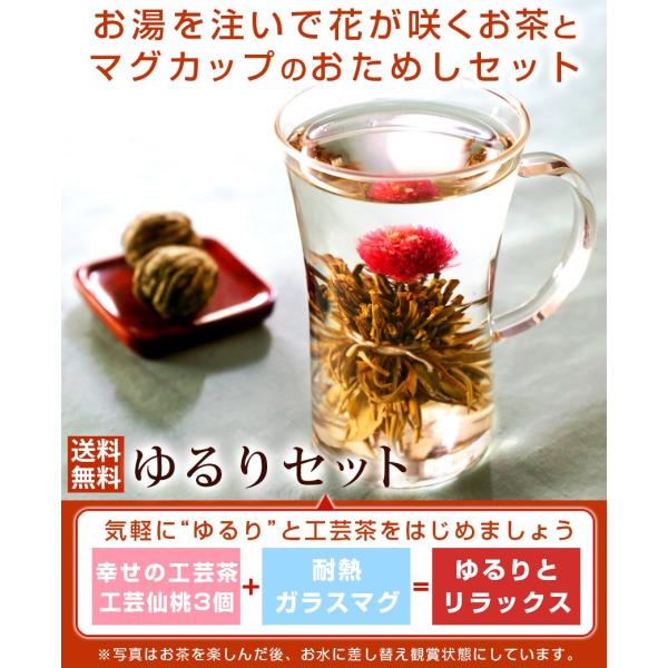 お試し お茶 送料無 工芸茶 花 咲く お茶 3個 耐熱ガラスマグ 250ml 工芸仙桃 ジャスミン茶 ドルチェ ゆるりセット Buyee Buyee Japanese Proxy Service Buy From Japan Bot Online
