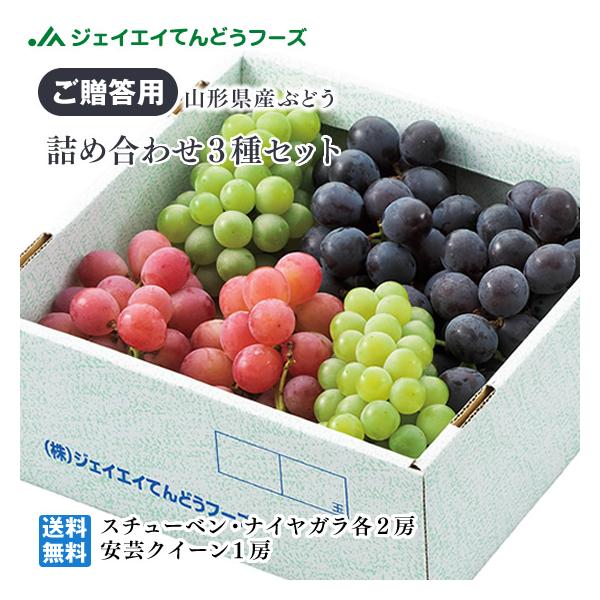 山形県産ぶどう詰合せ(スチューベン2房・ナイアガラ2房・安芸クィーン1房) 【9月上旬頃より発送予定】 爆買