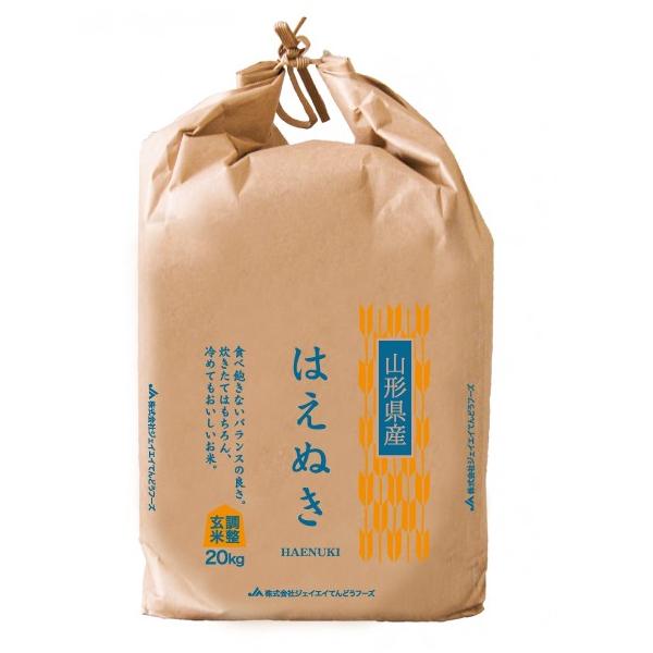 山形県産 はえぬき玄米 20kg 送料無料！ はえぬき 【玄米】 米 米 令和2年 山形県産 調整玄米 20kg ※10月下旬