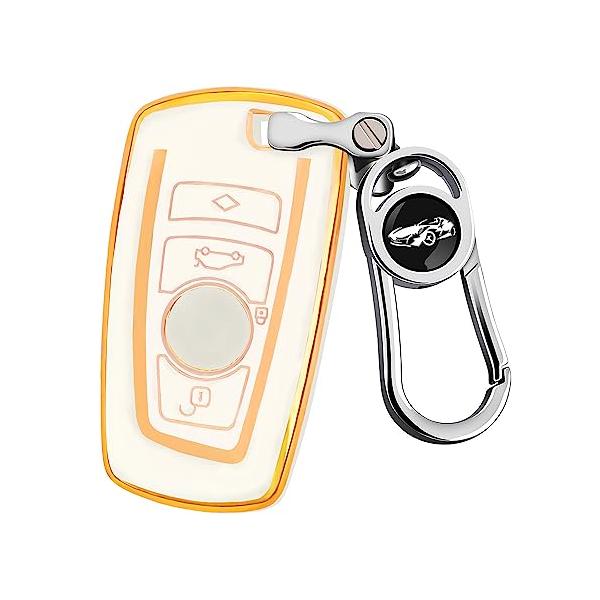 Hunesuruスマートキーケース B.M.Wに適用 1 2 3 4 5 6 7 シリーズ X3 X4 Z4 互換性キー キーホルダー 高級 TPUキーケース 