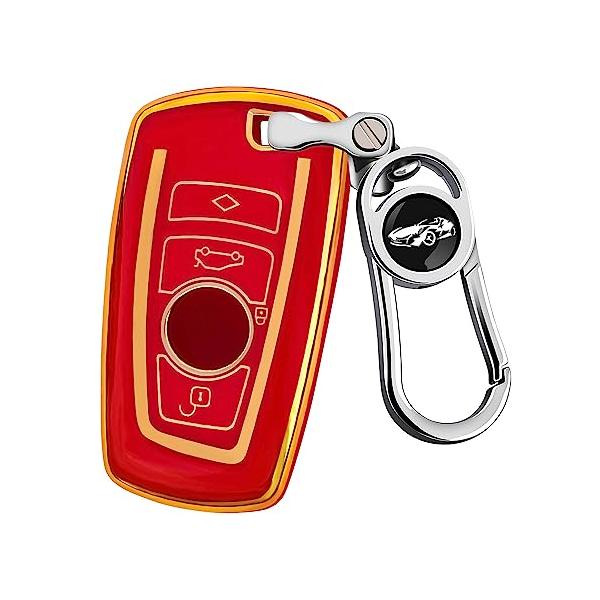Hunesuruスマートキーケース B.M.Wに適用 1 2 3 4 5 6 7 シリーズ X3 X4 Z4 互換性キー キーホルダー 高級 TPUキーケース 