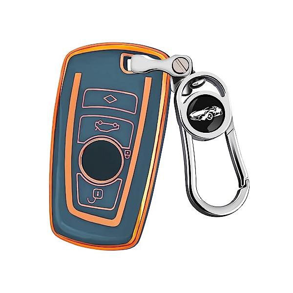 Hunesuruスマートキーケース B.M.Wに適用 1 2 3 4 5 6 7 シリーズ X3 X4 Z4 互換性キー キーホルダー 高級 TPUキーケース 