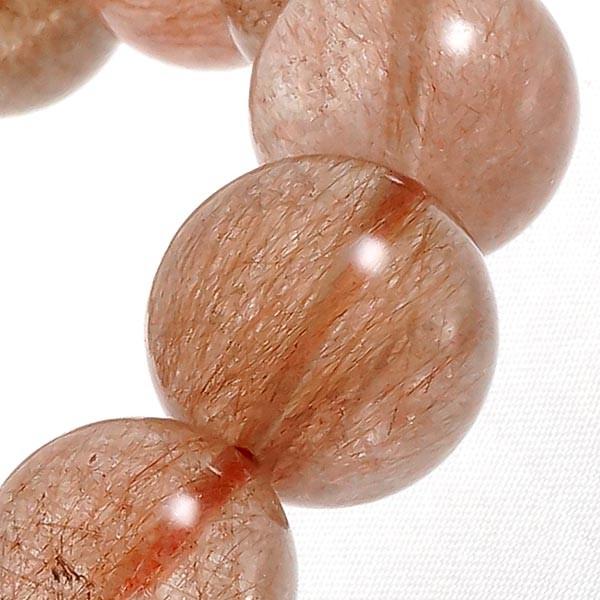 レッド ルチルクォーツ 15.5mm 丸玉 ブレスレット パワーストーン