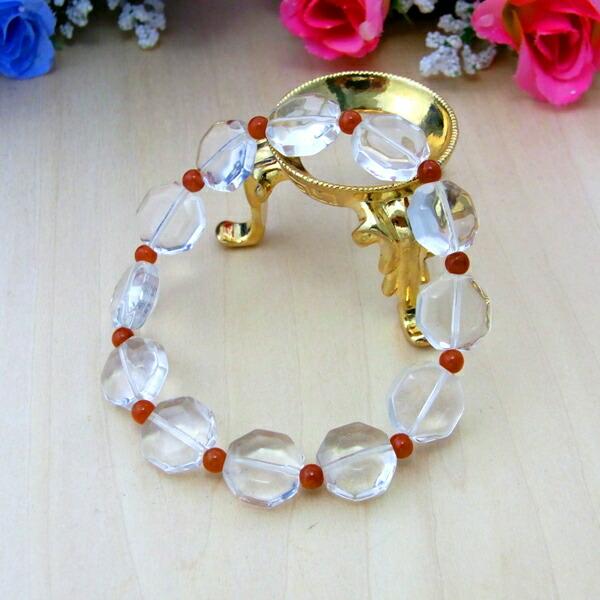 天元＞ 水晶 × カラフル ルチルクォーツ 強運 ブレスレット
