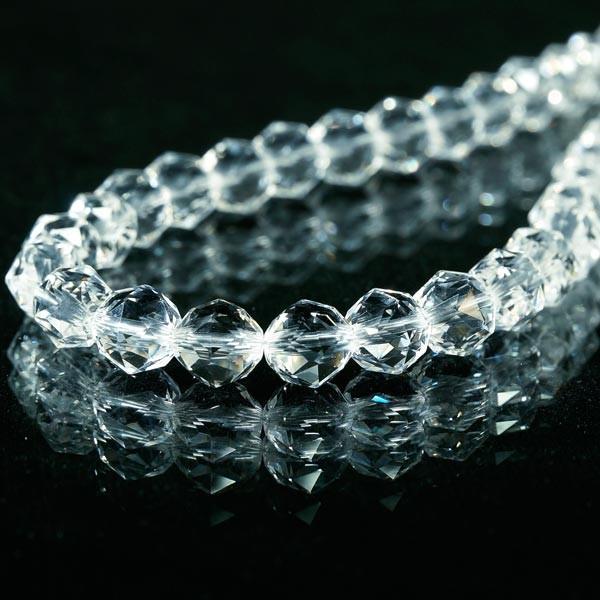 天然水晶 カットネックレス クリアクォーツ 透明 上品アクセサリー