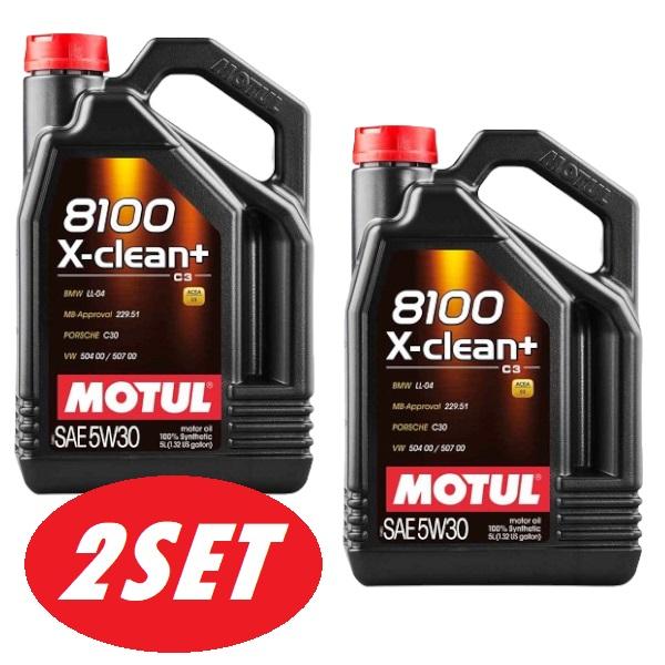 モチュールオイル 5L MOTUL（モチュール） 【お得な2本セット】8100 X-clean＋ 5W30 5L 100