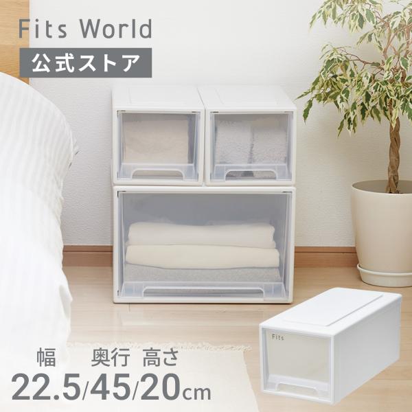 天馬 収納ケース 衣装ケース フィッツケース 45-22 ホワイトクリア