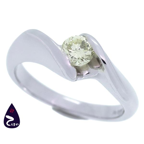 質Shop天満屋】【仕上げ品】Pt900 ダイヤリング 一粒ダイヤ 0.34ct  
