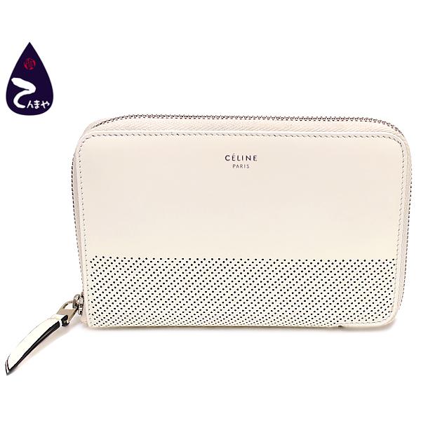 CELINE 【質Shop天満屋】CELINE(セリーヌ) レザー：ホワイト ドット  