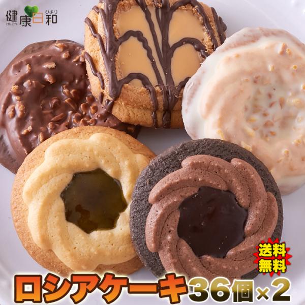 ロシアケーキ 5種 36個×2 チョコ クッキー 洋菓子 爆買