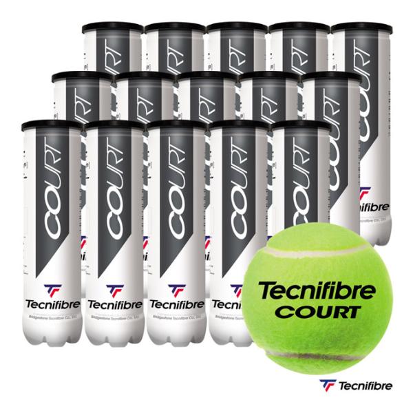 テクニファイバー Tecnifibre テニスボール COURT（コート） 4球入 1箱（15缶/60球） TBA4CT1  :tfb-baxp-tba4ct1:テニスステーション - 通販 - Yahoo!ショッピング