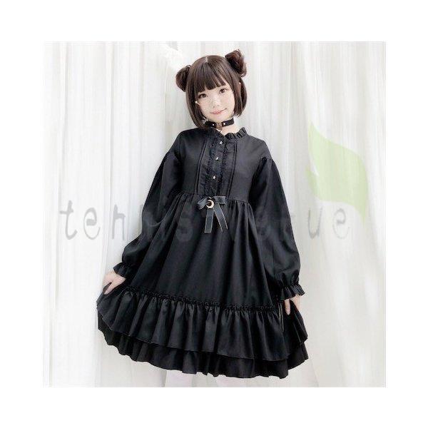 ゴスロリ ロリータファッション ワンピース 黒 ドレス ロリィタ 半袖 長袖 膝丈 Lolita コスプレ 魔女 ゆめかわいい 可愛い フリル リボン Buyee Buyee Japanese Proxy Service Buy From Japan Bot Online