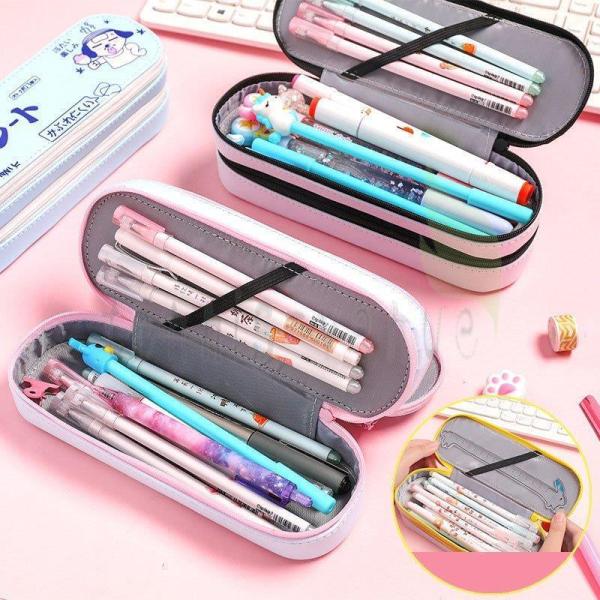 Qoo10 ペンケース 大容量 おしゃれ かわいい シンプル 便利 韓国 女子 人気 ペン入れ 筆箱 男の子 女