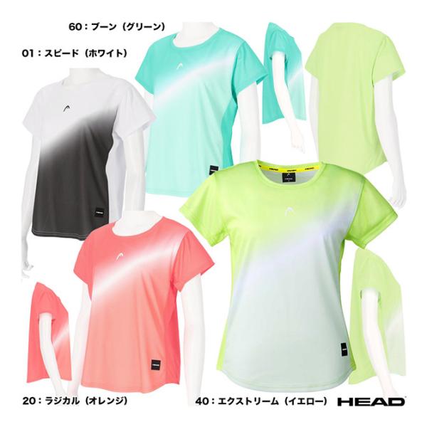 HEAD（ヘッド） テニスウェア レディス Shortsleeve Gradation Mesh T