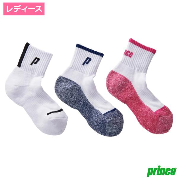 PS306S レディース ハーフ（3足セット）素材：綿、ポリエステル、ポリウレタン機能：抗菌防臭、アーチサポーター、底パイル