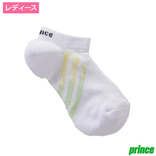 プリンス(Prince)レディース アンクル ソックス　ホワイト/イエロー / PS357-211