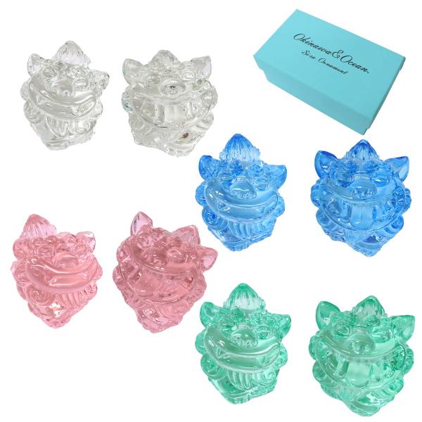 ●本体サイズ：小(メス)：4.5×6.0×5.5cm、大(オス)：5.5×6.0×5.5cm●パッケージサイズ：15.2×8.7×6.2cm●重量：363g●パッケージタイプ：箱入り●製品素材：ガラス●生産地：中国クリスタルのような透明度の...