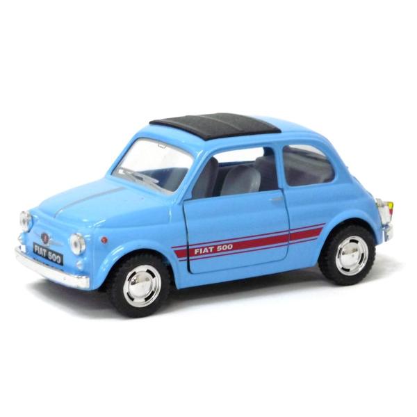 KiNSMART キンスマート プルバックミニカー 1/24 フィアット500 ライトブルー 200-520