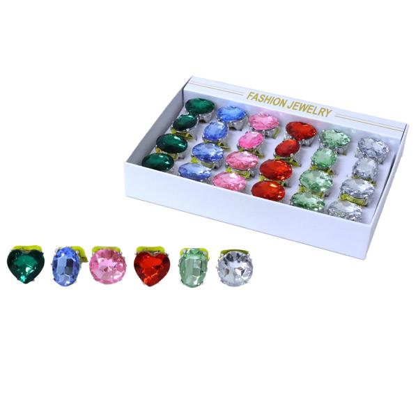 ●本体サイズ：2.7×2.7cm●重量：12g●パッケージタイプ：なし(発送時、袋に入れます)●製品素材：ダイキャスト●生産地：中国ハート型やダイヤカット型のかわいい宝石がキラキラ輝く☆お姫様気分になれる♪指輪です！爪がゴージャス王冠モチー...