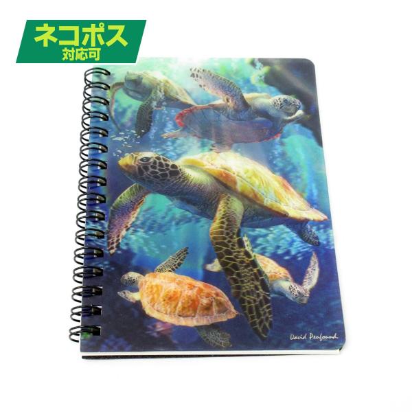 ノート 文房具 A6 メモ帳 ウミガメ 海どうぶつ 3Dリングノート 301-952