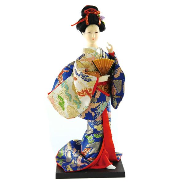 日本人形 9インチ 扇子 着物 みやび人形 303-022