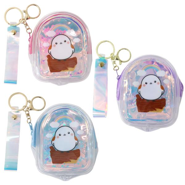 ●本体サイズ：8.8×2.3×1.5cm●重量：48g●パッケージタイプ：なし(発送時、袋に入れます)●製品素材：PVC、鉄可愛い【シマエナガ】デザインのポーチです！ポーチの中には水が入っており、ラメやパーツがゆらゆらと揺れてとってもきれい...