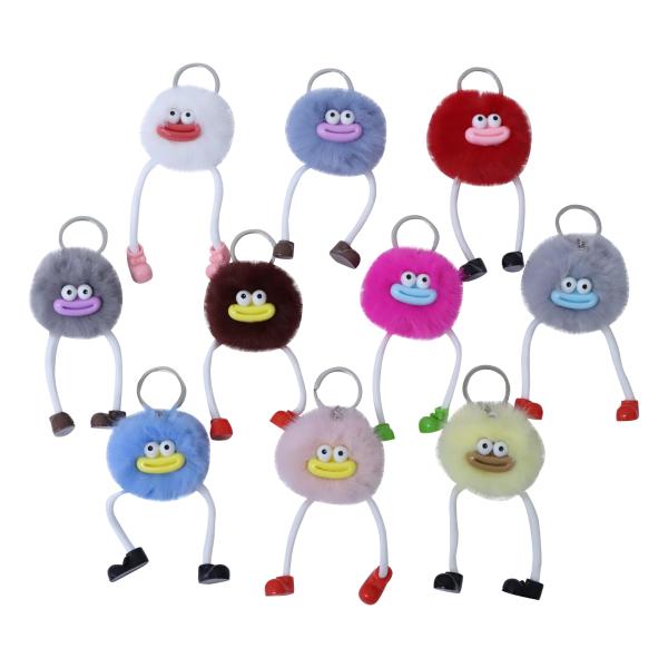 ぷるるんリップモンスター キーホルダー 10色セット もじゃもじゃ ふわふわ クリーチャー 603-910