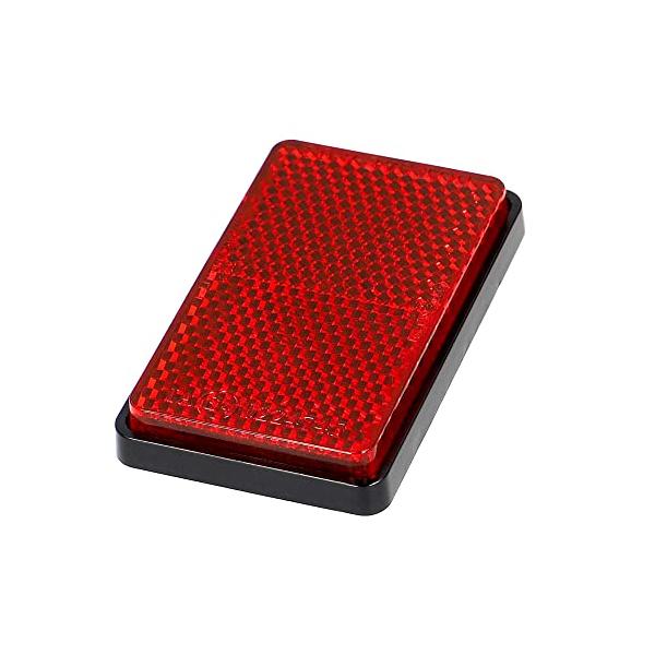エーモン(amon) 後部反射器(角) 車検対応 Eマーク認定品 約45mm×65mm厚さ約11mm 夜間の視認性向上にも バイク オートバイ