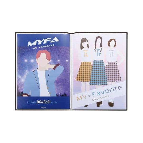 リヒトラブ myfa 推し活 ポスターコレクションファイル B2 収納24枚 12ポケット 中台紙 保管用ケース付 ジェットブラック N3330
