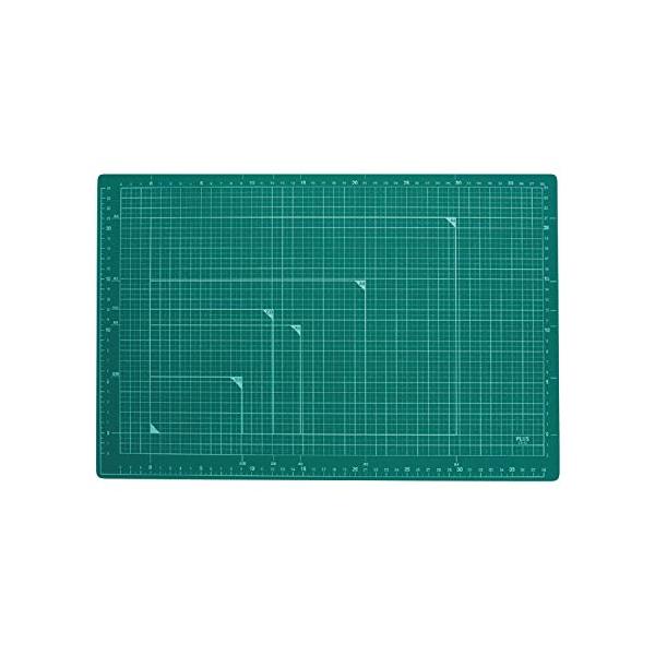 プラス カッターマット カッティングマット 両面 A3 300×450mm グリーン CS-A3 48-584