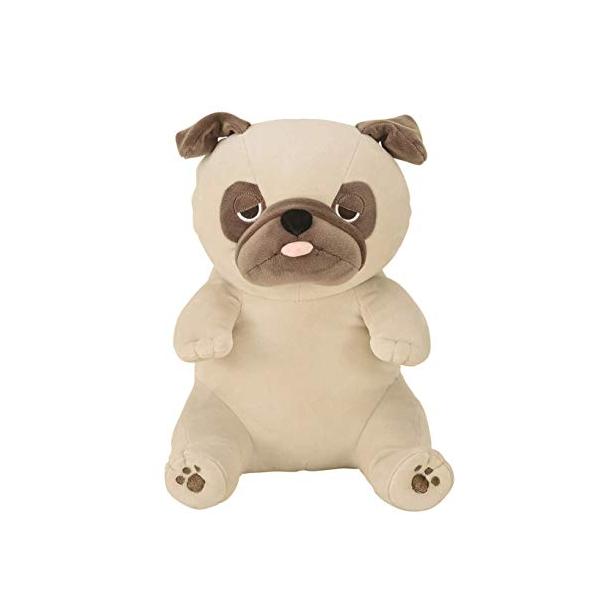 りぶはあと 座り抱き枕 プレミアムねむねむアニマルズ パグのハナ Mサイズ(全長約30cm) ふわふわ もちもち 68226-32
