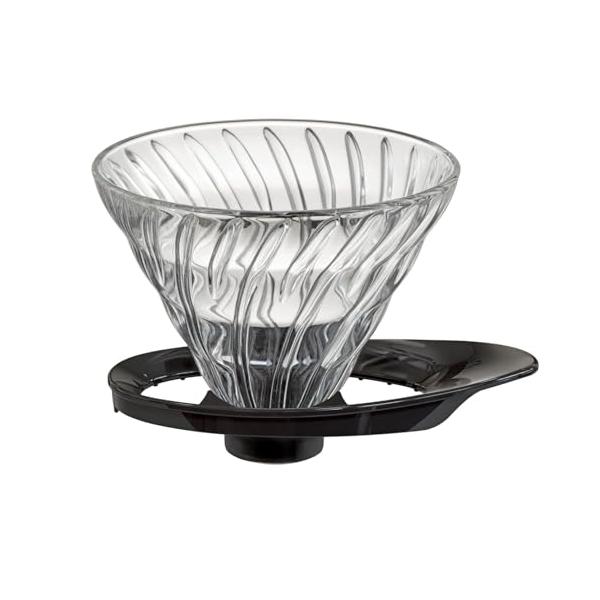 HARIO(ハリオ) V60 耐熱ガラス透過ドリッパー 02 1~4杯用 ブラック 日本製 VDGR-02-B