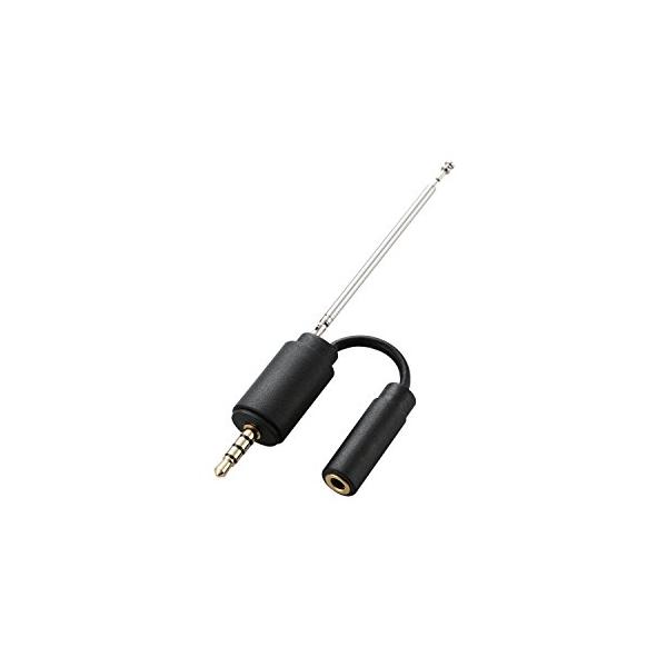 エレコム(ELECOM) スマートフォン用ロッドアンテナ アダプタタイプ ブラック MPA-35ATRBK