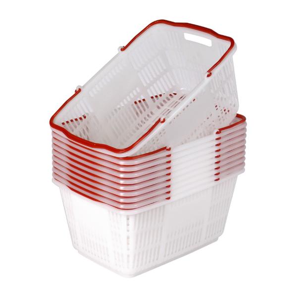 □買い物かご33リットル CB-33E ナチュラル×Pレッド(1110010100070) 50