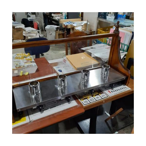 【山岡金属工業】コーヒーサイフォン S-504SD 4連 ガステーブル 都市ガス 厨房機器 87年 アンティーク 動作確認済 SILK ROOM コーヒー Y0681 サイフォンガステーブル(4連) 山岡金属 SSH-504SD 都市ガス 業務用