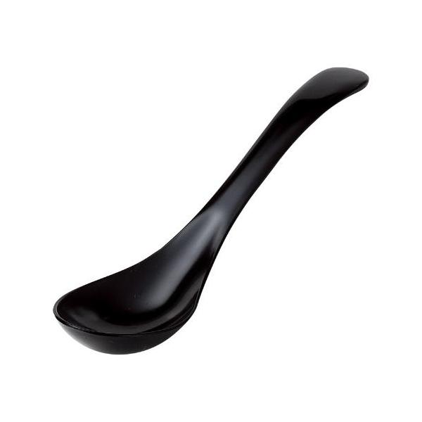 耐熱歌舞伎レンゲ 大 黒塗 TA 20.2×4.7(cm)/業務用/新品/小物送料対象商品