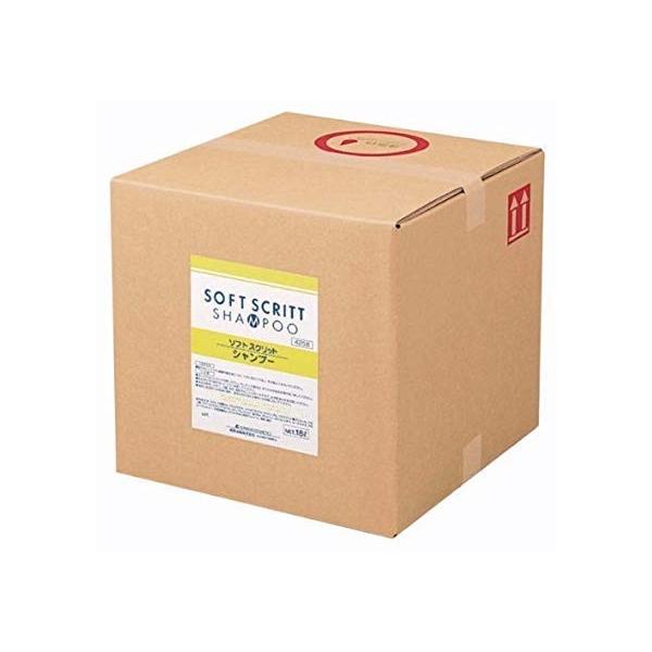【クーポンで5％OFF】【公式】【業務用】 ソフトスクリット シャンプー 18L コック付き 大容量 詰替 業務品 銭湯 温泉 旅館 ホテル 施設 熊野油脂