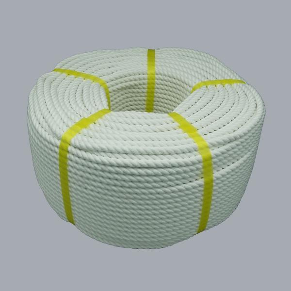 耐熱性に優れた三つ撚りロープで、加工しやすい甘打ち仕様となっております。<br />ビニロンロープの代替品として使用されることも多くなりましたが、水に濡れても硬くなりにくいのが特徴です。ロット数：１巻サイズ：９ｍｍ×２００ｍ素材...