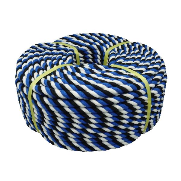 青白幕や神前幕等々を懸垂するために使う１２ｍｍ径のロープになります。サイズ：１２ｍｍ×１００ｍ材質：アクリルカラー：青／黒／白サイズはあくまでも目安であり、商品により多少の誤差が出ます。商品の仕様は予告なく変更する場合がございます。ご了承下さい。