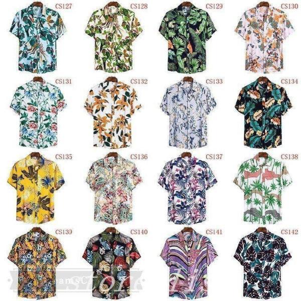 新作アロハシャツ40代50代アロハシャツメンズレディース夏服総柄