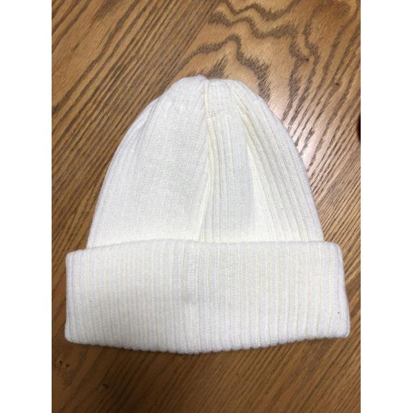 アースミュージック エコロジー ニット帽子白