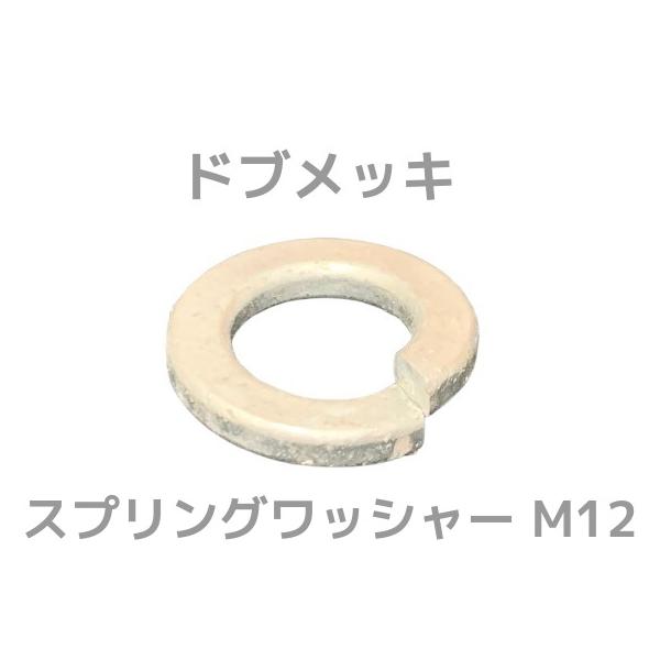 ドブメッキ スプリングワッシャー M12 ドブスプリングワッシャー ドブめっき どぶめっき ばね座金【サイズ交換/キャンセル不可商品】【取寄せ品】