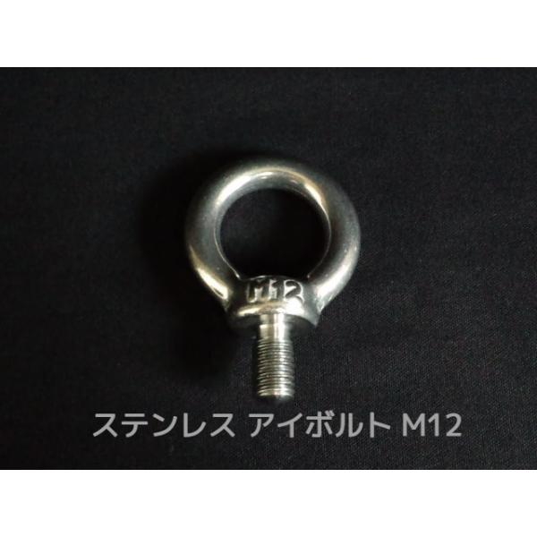 ステンレス SUS アイボルト M12 2.16kN(220kgf)/SWL(使用荷重) ステンアイボルト 吊ボルト「取寄せ品」「サイズ交換/キャンセル不可」
