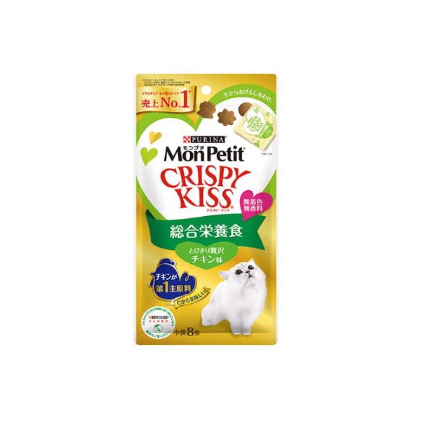 ネスレ日本 モンプチ クリスピーキッス 総合栄養食 とびきり贅沢チキン味 24g ×4個