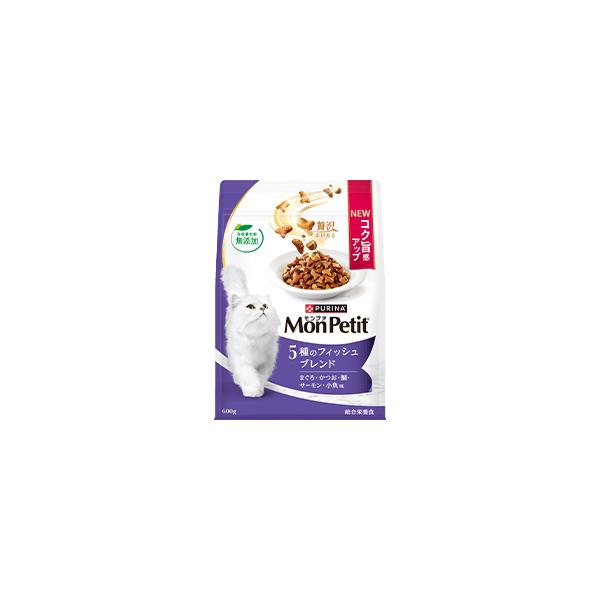 ★税込8,000円以上で送料無料★ ネスレ　モンプチ　バッグ　5種のフィッシュブレンド　６００ｇ　【キャットフード　ドライ】 新パッケージ★合成着色料無添加